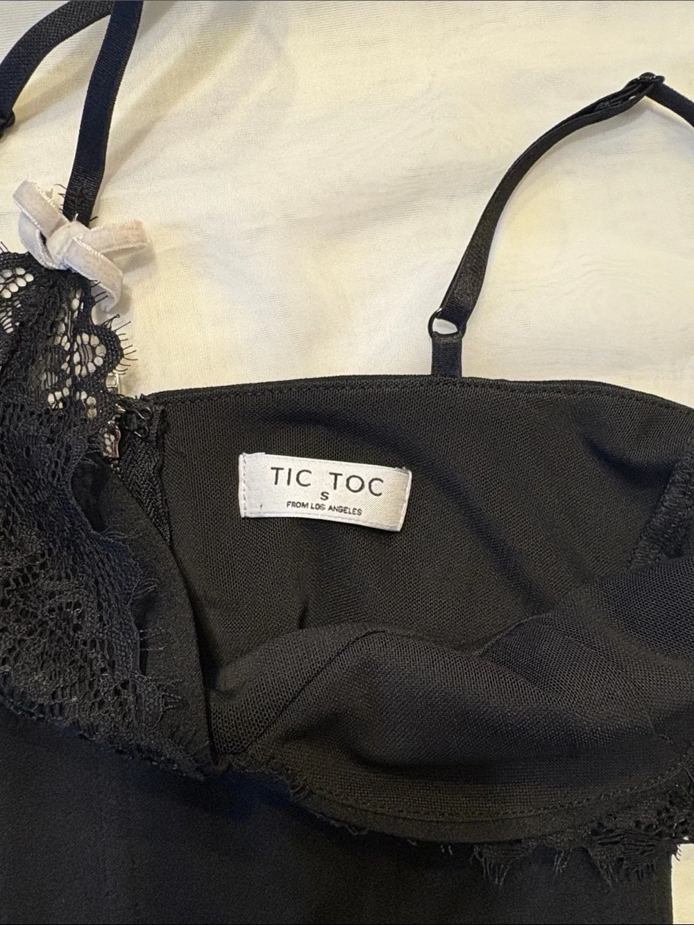 Black Lace-Trim Crop Bodysuit Set - Women's Crop Tops - Picture 7 of 8